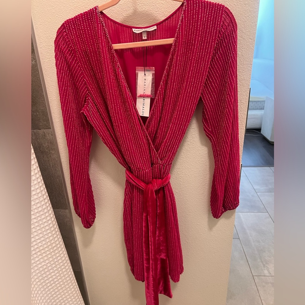 Pink beaded Dress.